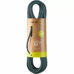Remise 😍 Cordes Escalade EDELRID SKIMMER ECO DRY 7,1MM, NIGHT 50 22 Noir / Gris 😍