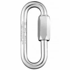 Grosses soldes ✔️ Mousquetons Escalade FIXE CLIMBING MAILLON ACIER LONG ZINGUÉ D7MM 22 Gris 💯