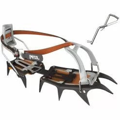 Bon marché ❤️ Crampons Alpinisme PETZL VASAK LEVERLOCK UNIVERSEL 22 Blanc / Noir / Orange ❤️