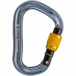 Nouveau 🤩 Mousquetons Escalade BLACK DIAMOND VAPORLOCK SCREWGATE 23 Gris / Jaune 🛒