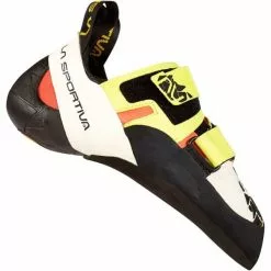 Sortie ❤️ Chaussons Escalade LA SPORTIVA OTAKI W SULPHUR/CORAL 23 Noir / Beige / Jaune ✔️