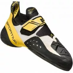 Sortie 🥰 Chaussons Escalade LA SPORTIVA SOLUTION WHITE/YELLOW 23 Blanc / Noir / Jaune 👏