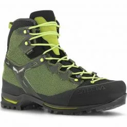 Grosses soldes ⭐ Chaussures Alpinisme SALEWA MS RAVEN 3 GTX GRISAILLE/TDR SHOT 22 Vert / Noir 🛒