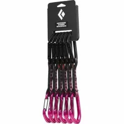 Promo 🤩 Dégaines Escalade BLACK DIAMOND HOTFORGE HYBRID QUICKPACK 12CM ULTRA PINK 23 Rose / Noir 🎁