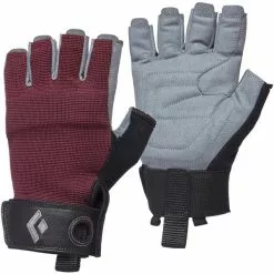 Nouveau ⌛ Protections Escalade BLACK DIAMOND W'S CRAG HALF-FINGER GLOVES BORDEAUX 23 Violet / Gris ❤️