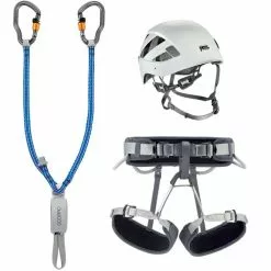 Remise 😍 Matériels Via Ferrata PETZL KIT VIA FERRATA VERTIGO 22 Blanc / Bleu 🤩