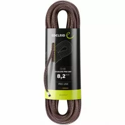 Remise 👍 Cordes Escalade EDELRID STARLING PRO DRY 8,2MM 60M NIGHT 22 Noir / Rouge / Gris 🔔