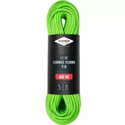 Grosses soldes 🔥 Cordes Escalade COUSIN TRESTEC CERRO TORRE 7,5MM X 60M GREEN CITRUS 22 Vert 👍