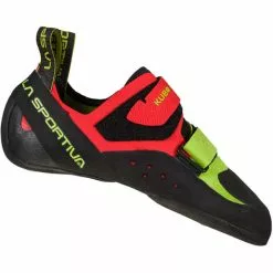 Offres 🤩 Chaussons Escalade LA SPORTIVA KUBO GOJI/NEON 22 Noir / Rouge / Vert 👍