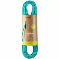 Tout neuf 👍 Cordes Escalade EDELRID SKIMMER ECO DRY 7,1MM, ICEMINT 60 M 22 Bleu / Blanc ⭐